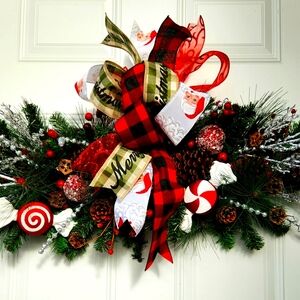 Holiday wreaths and centerpieces.